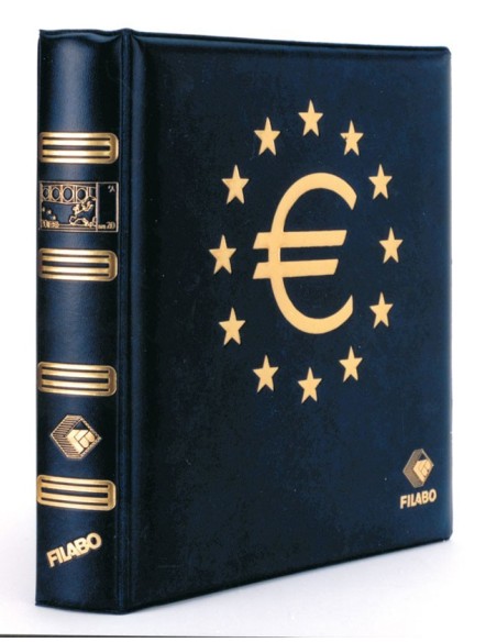 ALBUM NUMIS BILLETES EURO SKAY AZUL CON CAJETIN