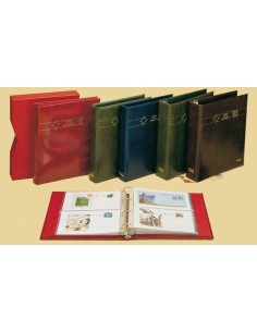  FILABO - ALBUM SOBRES PRIMER DIA, TARJETAS, ETC.. FDC-2/BIG Y 40 HOJAS DE 2 COMPARTIMENTOS CON CAJETIN 