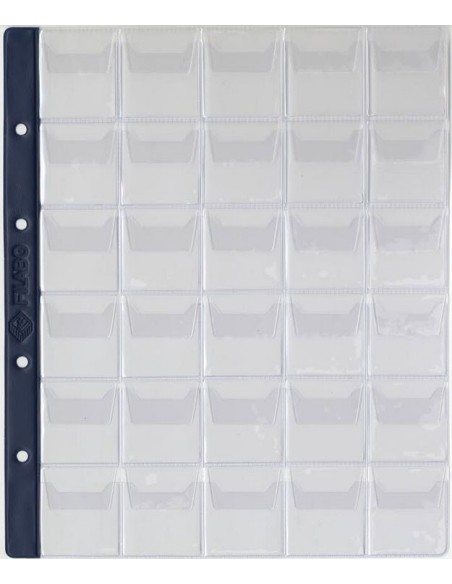 HOJA ALBUM MONEDAS PREMIUM 30 COMPARTIMENTOS FILABO CON HOJA CARTULINA IMPRESA PARA ANOTACIONES