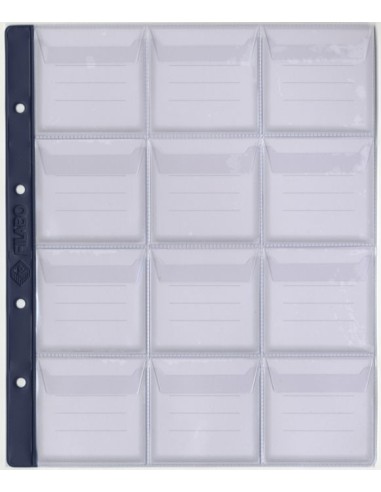 HOJA ALBUM MONEDAS PREMIUM 12 COMPARTIMENTOS FILABO CON HOJA CARTULINA IMPRESA PARA ANOTACIONES