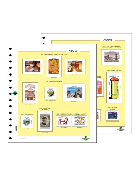 HOJAS FILABO ALBUM DE SELLOS DE ESPAÑA - SELLOS RECORTADOS PROCEDENTES DE HOJITA  POR AÑOS