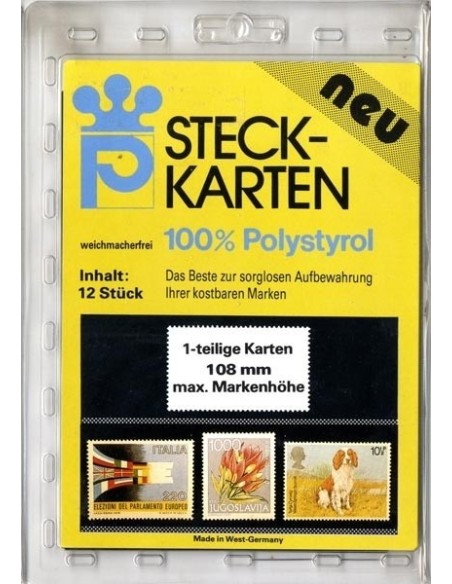 FICHA CLASIFICADORA EN POLYESTIROL 158 X 110 MM. FONDO NEGRO - 1 BANDA TRANSPARENTE 158 X 108 - PAQUETE 12 FICHAS