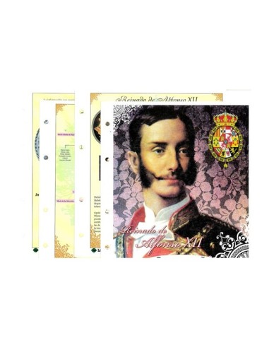 ALBUM FILABO ALFONSINAS ORO 25 PESETAS - ALFONSO XII - COLOR AZUL