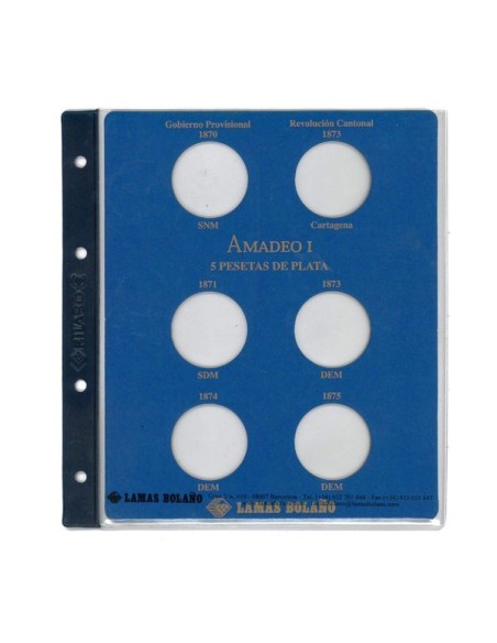 FILABO - ALBUM DUROS DE PLATA AMADEO I, GOBIERNO PROVISIONAL Y REVOLUCION CANTONAL COLOR NEGRO