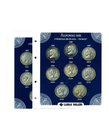 FILABO - ALBUM DUROS DE PLATA ALFONSO XIII, COLOR VERDE