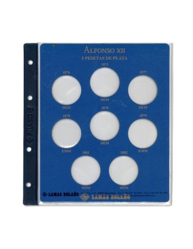 ALBUM DUROS DE PLATA ALFONSO XII, COLOR VERDE