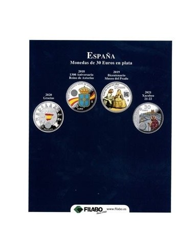Hoja monedas 30/40 Euro 2018/2025