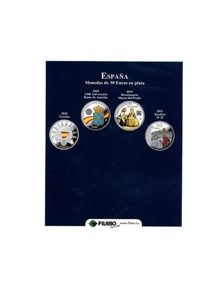 Hoja monedas 30/40 Euro 2018/2025