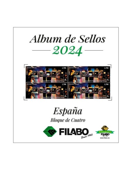 HOJAS FILABO ALBUM DE SELLOS DE ESPAÑA BLOQUE DE CUATRO - SELLOS Y HOJITAS BLOQUE