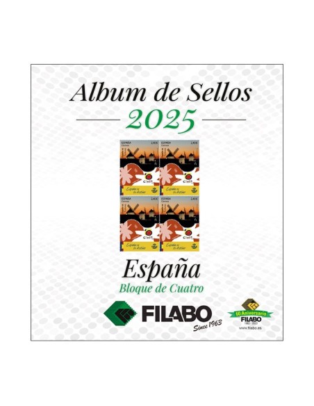 HOJAS FILABO ALBUM DE SELLOS DE ESPAÑA BLOQUE DE CUATRO - SELLOS Y HOJITAS BLOQUE