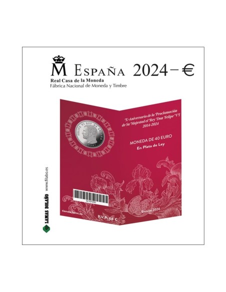 Hoja Cartera 30/40 Euro FNMT Filabo